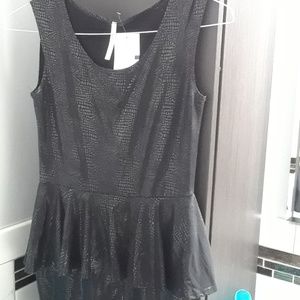 Black Peplum Party Dress